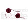 Nastro Pompon Lurex Bordeaux