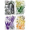 Timbri acrilici Design UVWZ Letters