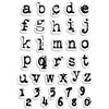 Timbri acrilici Alfabeto Minuscolo e Numeri Reporter Lowercase Alphabet