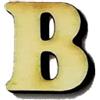Lettera B in legno cm 2,5