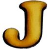 Lettera J in legno cm 2,5