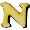 Lettera N in legno cm 2,5