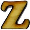 Lettera Z in legno cm 2,5