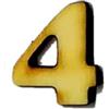 Numero 4 Lolly in legno cm 2,5