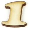 Numero 1 Lolly in legno cm 1,5