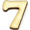 Numero 7 Lolly in legno cm 1,5