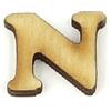 Lettera N Lolly in legno cm 1,5