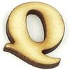 Lettera Q Lolly in legno cm 1,5