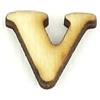 Lettera V Lolly in legno cm 1,5
