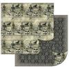 Carta scrap Halloween scheletri