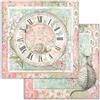 Carta per Scrap Orologio e Gatto