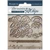 Decorative Chips Alfabeto Calligraphy
