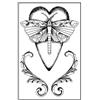 Timbri in alta definizione Cuore Libellula