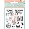 Timbri Acrilici Circle of Love Rose e Farfalle