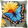 VERVACO Kit Cuscino Punto Croce Farfalla E Fiore Giallo Set Ricamo Principianti Cuscini Gobelin Decorativi ca. 40 x 40 cm Accessori per Lavoretti Creativi DIY Casa Decor Hobby Adulti Cross Stitch