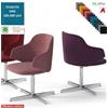 Elleci Office HOST Poltroncina interlocutore girevole base 4 razze in alluminio rivestimento in tessuto ONE class 1 IM