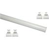 Gardinia 33842 Clip di Montaggio, Alluminio, Bianco, 60 x 2.9 x 0.5 cm
