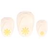 Vaessen Creative Set di 3 Perforatrices con Forma Fiore, S, M, L, Fustellatrice per Carta, Per Scrapbooking, DIY e Creazione di Biglietti
