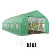 Outsunny Serra da Giardino a Tunnel 8x3x2m in PE e Acciaio con Porta Avvolgibile e Finestre, Verde | Aosom Italy