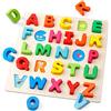 Coogam Alfabeto in legno Puzzle ABC Lettere Peg Consiglio Manopola Montessori Jigsaw Blocchi Apprendimento precoce Giocattolo Educativo Regalo per 1 2 3 Anni Toddler Bambino Bambini