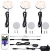AIBOO LED Luce Sottopensile Cucina Dimmerabile con Telecomando RF Wireless, Illuminazione A LED da Incasso per Armadio, EUR Spina, 3 Luci LED con Display, 12V 6W Under Vetrine(Bianca Calda 2700k)