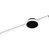Eglo Led plafoniera Sarginto, lampada da soffitto a due fiamme minimalista, lampada da soggiorno in metallo in nero, plastica in bianco, lampada da sala soffitto bianco caldo, rotonda