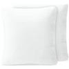 Amago Set di 2 Copricuscini, Effetto Cashmere, 50 x 50 cm - Bianco Lana