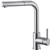 Newform - Miscelatore serie Real Steel acciaio inox doccia estraibile 63425X