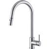 Newform - Miscelatore serie Real Steel acciaio inox doccia estraibile 63435X