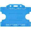 evohold 100 Portabadge azzurri in plastica riciclata rigida orizzontali, doppia tessera, Evohold