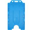 evohold 100 Portabadge azzurri in plastica riciclata rigida verticali doppia tessera, Evohold