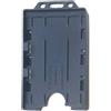 evohold 100 Portabadge blu scuro in plastica riciclata rigida verticali doppia tessera, Evohold