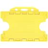 evohold 100 Portabadge gialli in plastica riciclata rigida orizzontali doppia tessera, Evohold