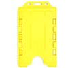 evohold 100 Portabadge gialli in plastica riciclata rigida verticali doppia tessera, Evohold