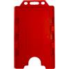 evohold 100 Portabadge rossi in plastica riciclata rigida verticali doppia tessera, Evohold