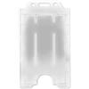 evohold 100 Portabadge trasparenti in plastica riciclata rigida verticali doppia tessera, Evohold