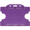 evohold 100 Portabadge viola in plastica riciclata rigida orizzontali doppia tessera, Evohold