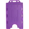 evohold 100 Portabadge viola in plastica riciclata rigida verticali doppia tessera, Evohold