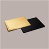 LUCGEL SRL Sottotorta Vassoio Cartone Rettangolare Oro Nero Microtriplo 43x53cm 5 pezzi