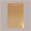 LUCGEL SRL Sottotorta Vassoio Cartone Rettangolare Oro Nero Microtriplo 16x35cm 10 Pezzi