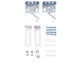 Khome K-Home-Morsetto e Accessori per Fissaggio Klemmfix a Nido d'Ape, Tessuto, Bianco, 3,0 x 5,0 x 5,0 cm