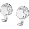 Compactor Set di 2 Ganci Piccoli BESTLOCK BATH di Facile Installazione, Antiruggine, Impermeabile, Supporto fino a 3 kg