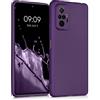kwmobile Custodia Compatibile con Xiaomi Redmi Note 10 Pro Cover - Back Case Morbida - Protezione in Silicone TPU Effetto Metallizzato bordeaux metallizzato