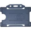 evohold Portabadge blu scuro orizzontale singola faccia in antibatterico biomaster in plastica riciclata, 100pz