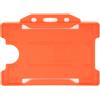 evohold Portabadge arancione orizzontale singola faccia in antibatterico biomaster in plastica riciclata, 100pz