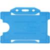 evohold Portabadge azzurro orizzontale singola faccia in antibatterico biomaster in plastica riciclata, 100pz