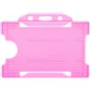 evohold Portabadge rosa orizzontale singola faccia in antibatterico biomaster in plastica riciclata, 100pz