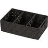 Wenko Contenitore Adria nero con maniglia - con maniglia Capacità: 6 l, Polipropilene, 32 x 10 x 21 cm, Nero