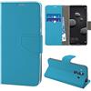 N NEWTOP Cover Compatibile per Huawei Mate 10 PRO, HQ Lateral Custodia Libro Flip Chiusura Magnetica Portafoglio Simil Pelle Stand (Azzurra)