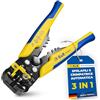 S&R Pinza Spelafili Automatica, Spellafili 205 mm, 3 in 1 Multifunzione per Spelatura, Taglio e Crimpatura, Strumento Spelafili Multifunzionale per Cavi da AWG 24-10 (0,2-6,0 mm²)